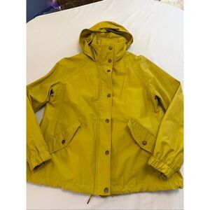 Boden Green Yellow Anorak Windbreaker Jacket Size 8